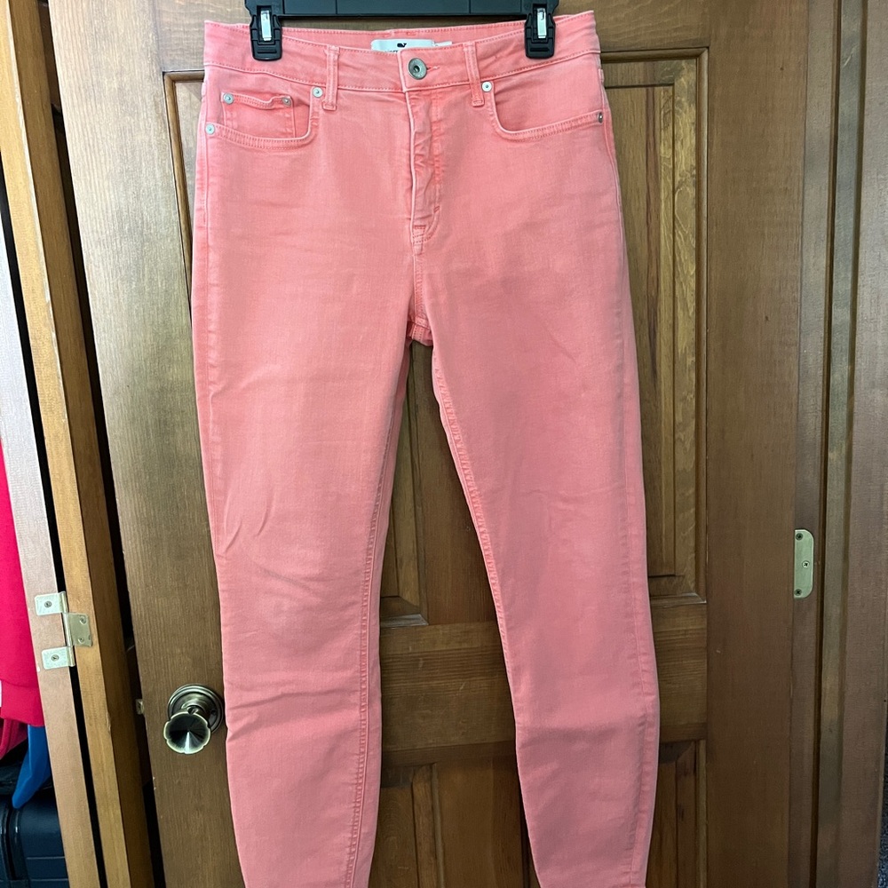 Vineyard Vines Coral Pink Skinny Jeans